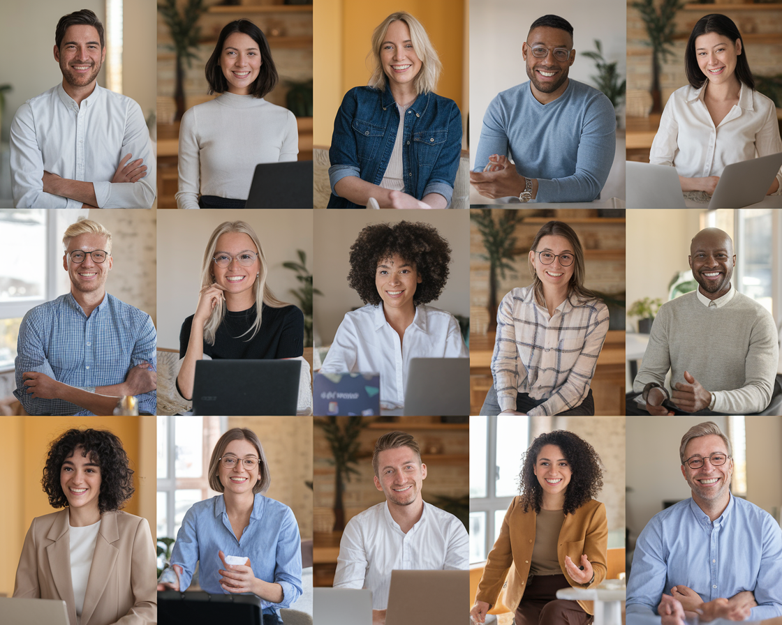 Grid de personas profesionales
